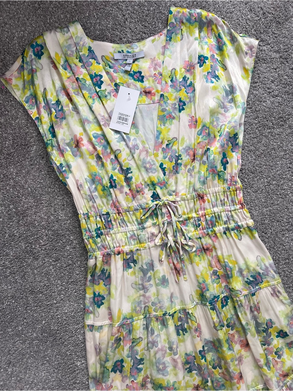 Derek Lam 10 Crosby Fatima Floral Midi Dress NWT - Picture 9 of 12